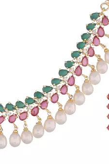 Multicolor pearl necklace-sets