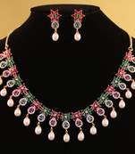 Multicolor pearl necklace-sets