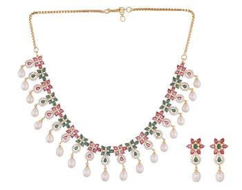 Multicolor pearl necklace-sets 2