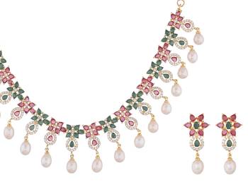 Multicolor pearl necklace-sets 3