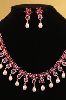 Multicolor pearl necklace-sets
