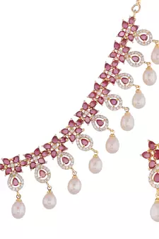 Multicolor pearl necklace-sets