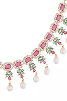 Multicolor pearl necklace-sets