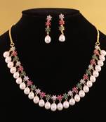 Multicolor pearl necklace-sets