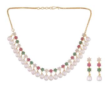 Multicolor pearl necklace-sets 2