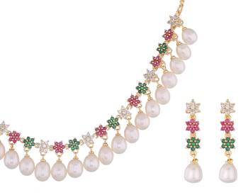 Multicolor pearl necklace-sets 3