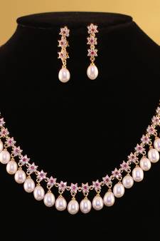 Multicolor pearl necklace-sets