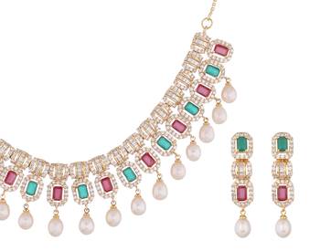Multicolor pearl necklace-sets 3
