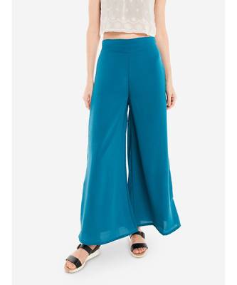 Light Blue solid Crepe Palazzo 3