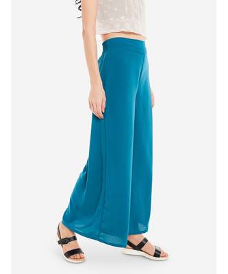 Light Blue solid Crepe Palazzo 5