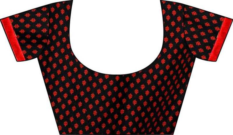 New Design linen jute silk saree with printed border and butti work