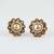 Golden zircon earring with crystal