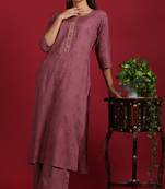 Mauve printed rayon salwar
