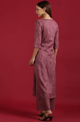 Mauve printed rayon salwar 2