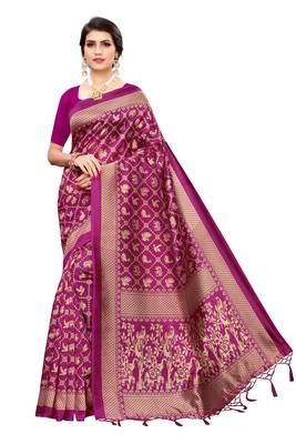 Latest Banarasi Art Silk Saree with Blouse 1