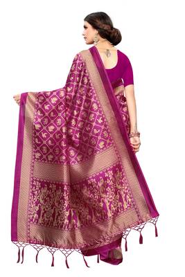 Latest Banarasi Art Silk Saree with Blouse 2