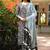 White Kalamkari Print Cotton Suit Set