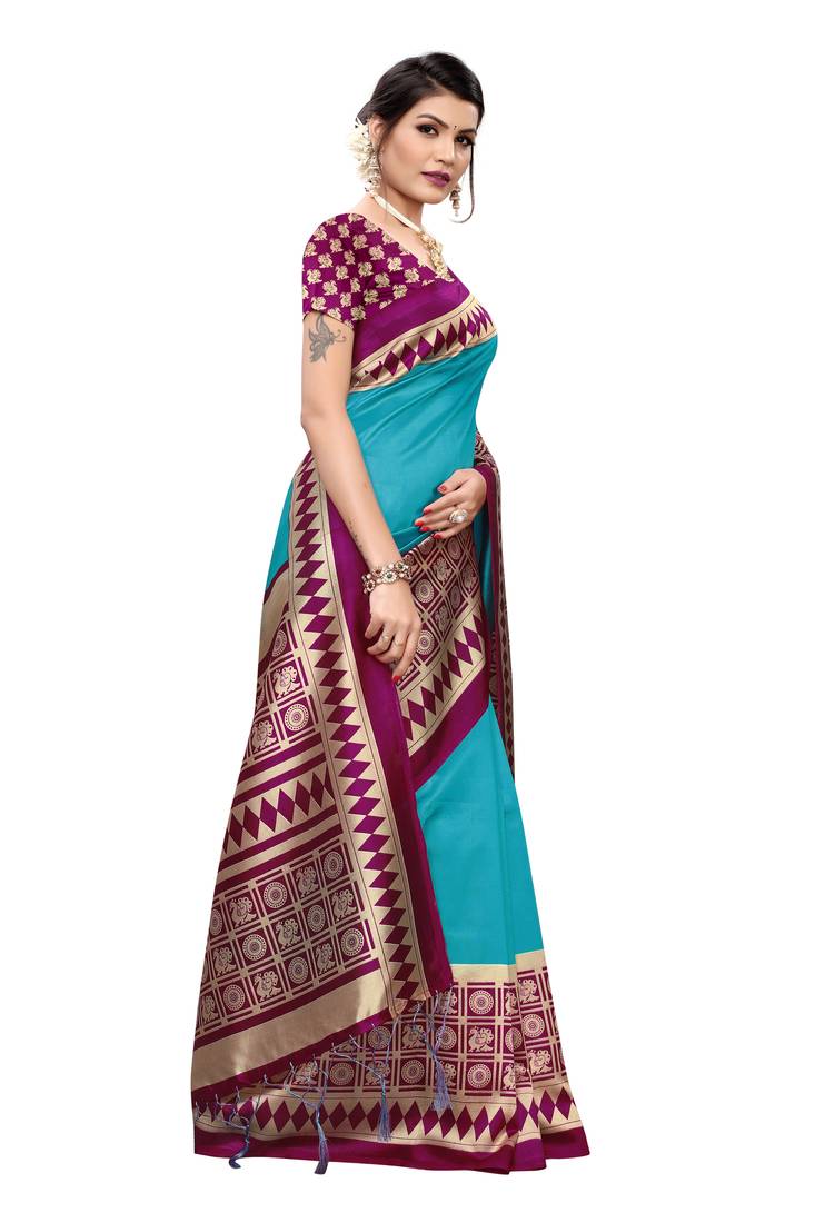 New Banarasi Art Silk Saree With  Blouse