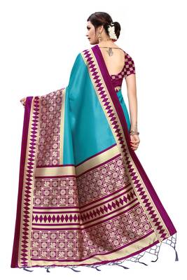 New Banarasi Art Silk Saree With  Blouse 4