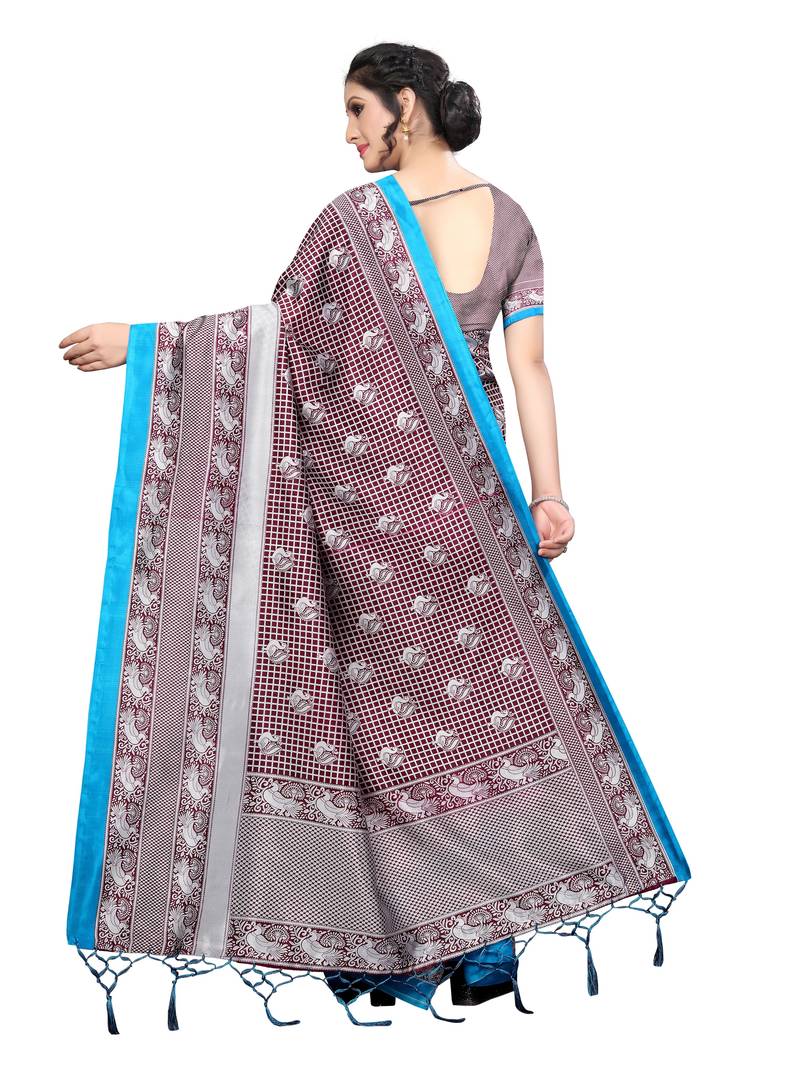 New Banarasi Art Silk Saree With  Blouse