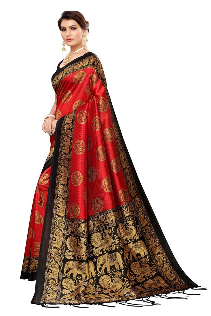 New Banarasi Art Silk Saree With  Blouse
