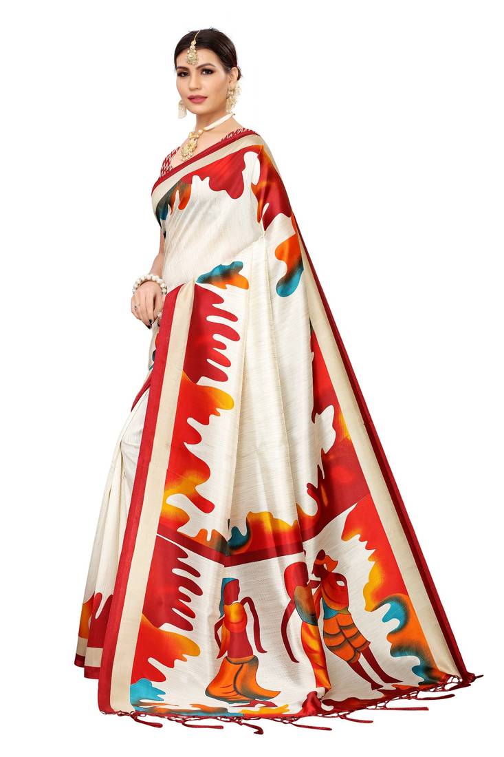 New Banarasi Art Silk Saree With  Blouse