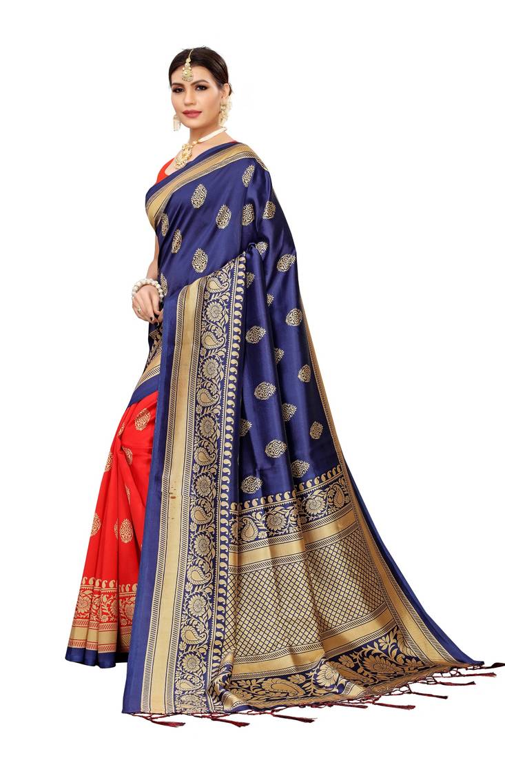 New Banarasi Art Silk Saree With  Blouse