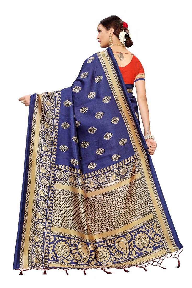 New Banarasi Art Silk Saree With  Blouse