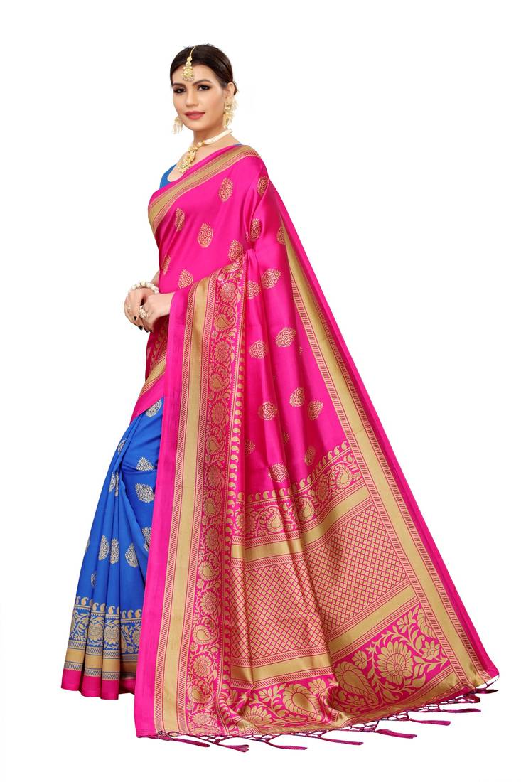 New Banarasi Art Silk Saree With  Blouse