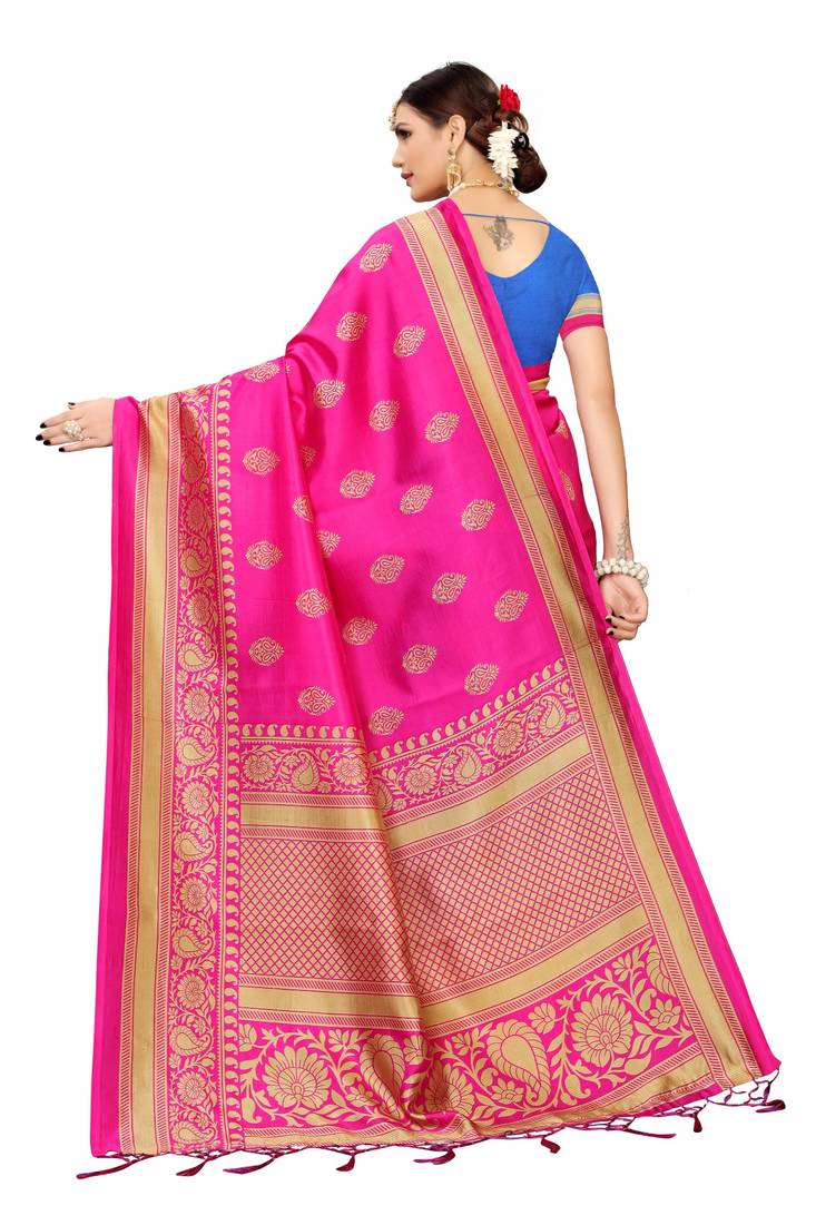 New Banarasi Art Silk Saree With  Blouse