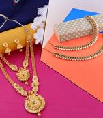 Designer Traditional Long  Necklace  Set With Anklet Jwellery  For Women Girls