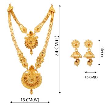 Designer Traditional Long  Necklace  Set With Anklet Jwellery  For Women Girls 4