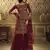 Maroon sequins embroidered net Gharara Suit