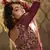 Maroon sequins embroidered net Gharara Suit