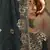 Delightful Teal Green sequins embroidered net Sharara Suit for Eid