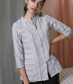 Janasya White woven cotton tunics