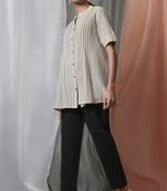 Cream printed cotton tunics