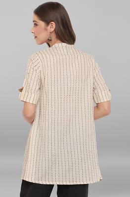 Cream printed cotton tunics 4