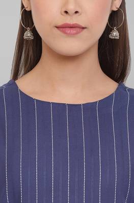 Janasya Blue woven viscose rayon tunics 5