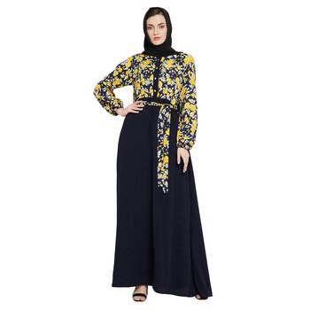Blue plain kashibo abaya 1