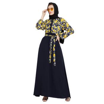 Blue plain kashibo abaya 2
