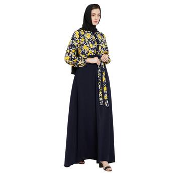 Blue plain kashibo abaya 4