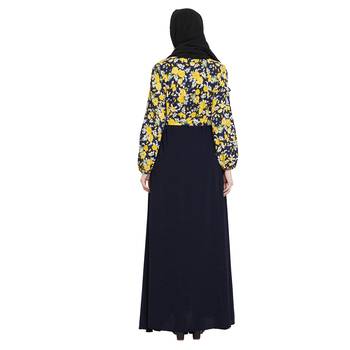 Blue plain kashibo abaya 5