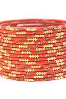 Orange bangles-and-bracelets
