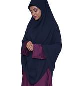 women's salafi/maftha/hijab/makhna/prayer hijab Navy-XL
