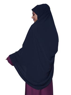 women's salafi/maftha/hijab/makhna/prayer hijab Navy-XL 3