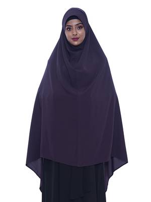 women's salafi/maftha/hijab/makhna/prayer hijab Darkpurple  -XL 1
