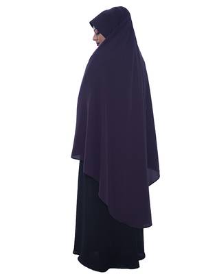 women's salafi/maftha/hijab/makhna/prayer hijab Darkpurple  -XL 2