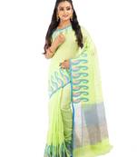 Bunkaari India Women Cotton Blend Jamdani Jacquard saree
