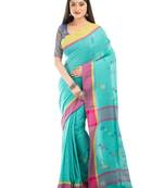 Bunkaari India Women Cotton Blend Jamdani Thread work saree